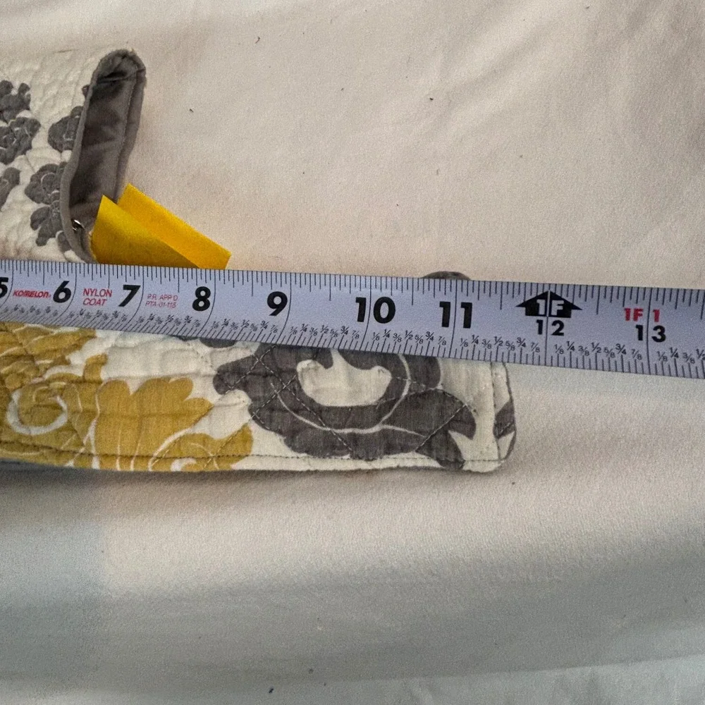 Quilted‎ Dog Coat Yellow Grey Damask Floral Pet Jacket Medium Large